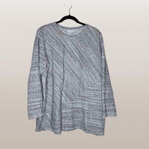 Pure Jill J. Jill Gray Asymmetric Tunic Sweater